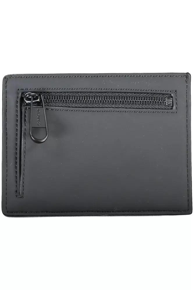 Calvin Klein Sleek Black Card Holder with Coin Pocket