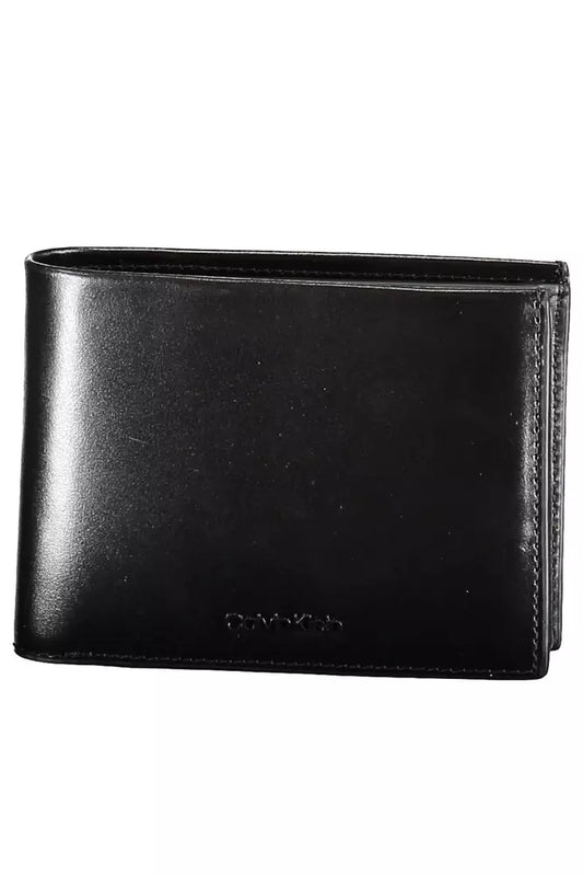 Calvin Klein Sleek Black Leather Wallet with RFID Blocker