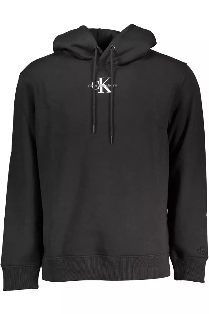 Calvin Klein Sleek Hooded Sweatshirt in Black