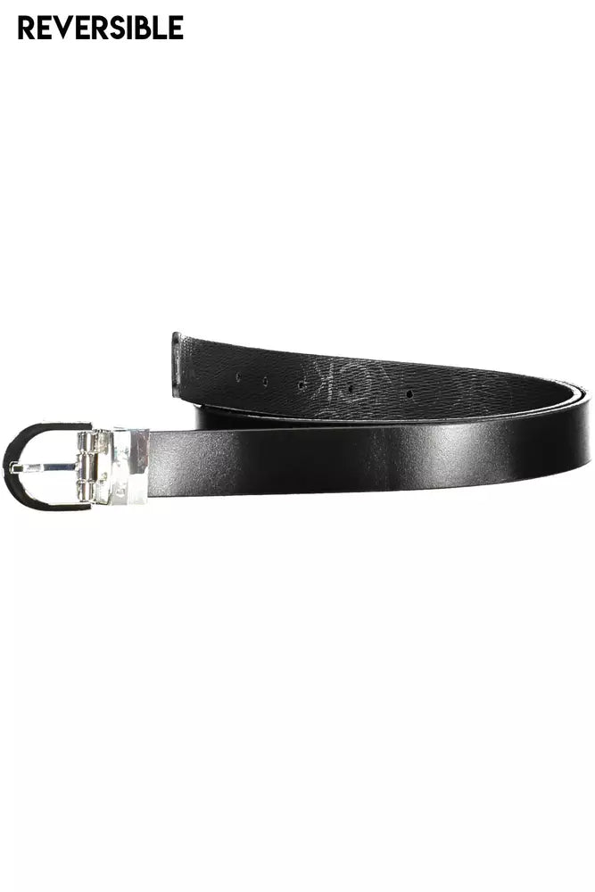 Calvin Klein Elegant Reversible Black Belt with Metal Buckle