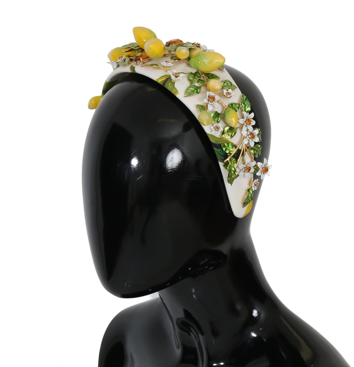 Dolce &amp; Gabbana Yellow Lemons Sicily Kristall-Diadem-Tiara-Stirnband