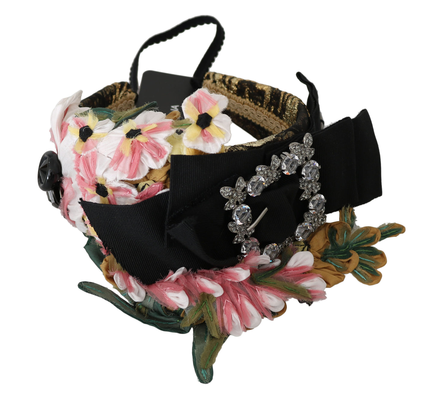 Dolce &amp; Gabbana Bandeau diadème avec nœud en cristal floral diadème multicolore