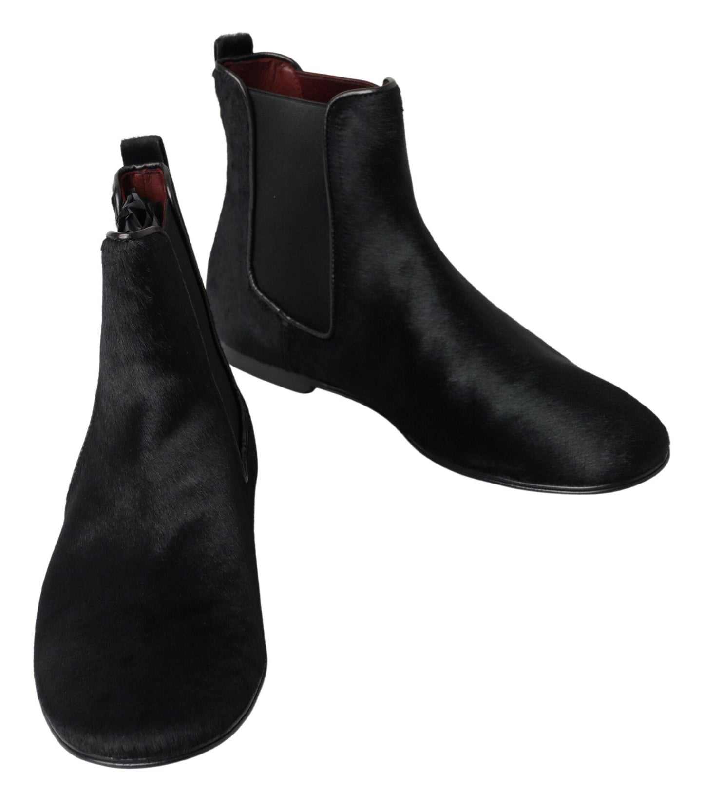 Dolce &amp; Gabbana Bottines Chelsea en cuir noir pour hommes