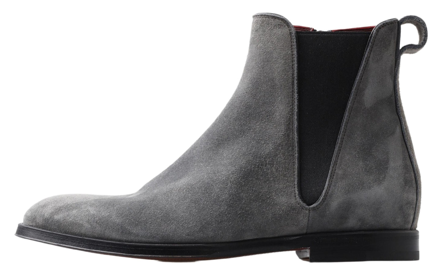 Dolce &amp; Gabbana Bottines en cuir gris pour hommes