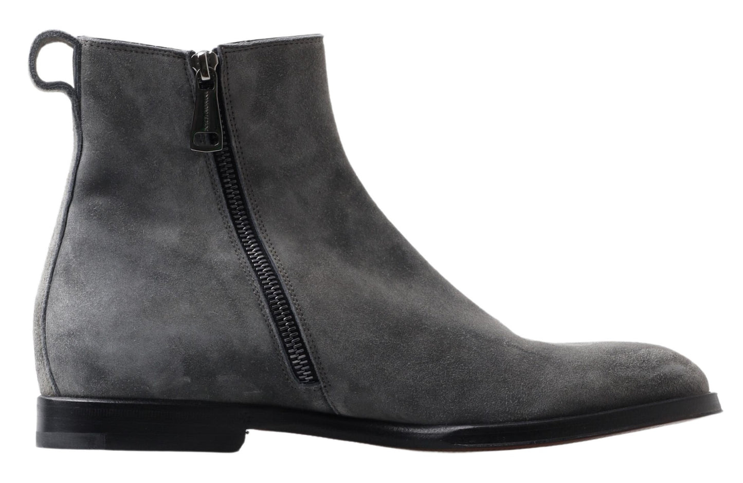 Dolce &amp; Gabbana Bottines en cuir gris pour hommes