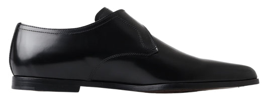 Dolce &amp; Gabbana Chaussures habillées en cuir noir avec sangle de moine