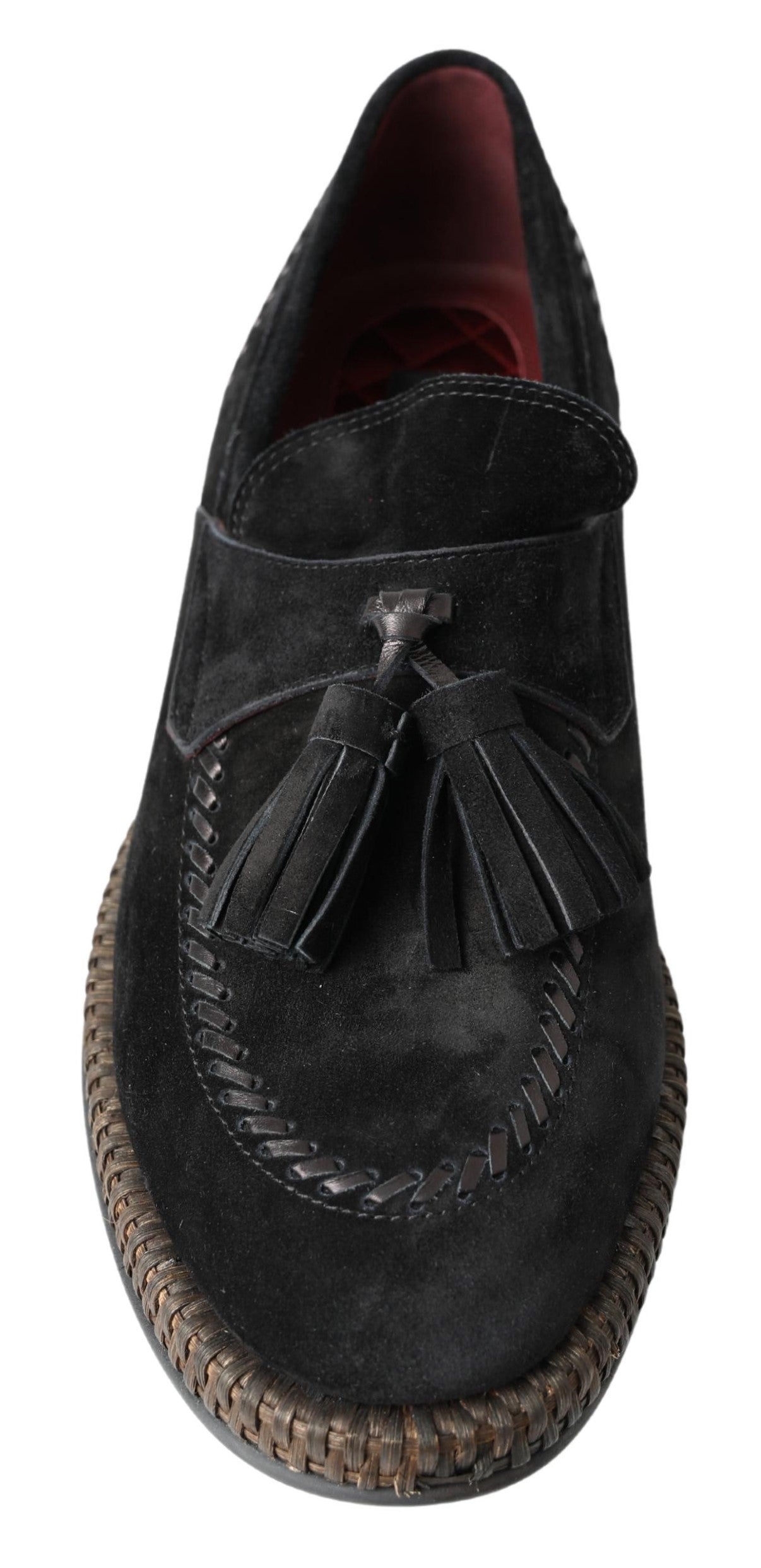 Dolce &amp; Gabbana Lässige Espadrille-Schuhe aus schwarzem Wildleder