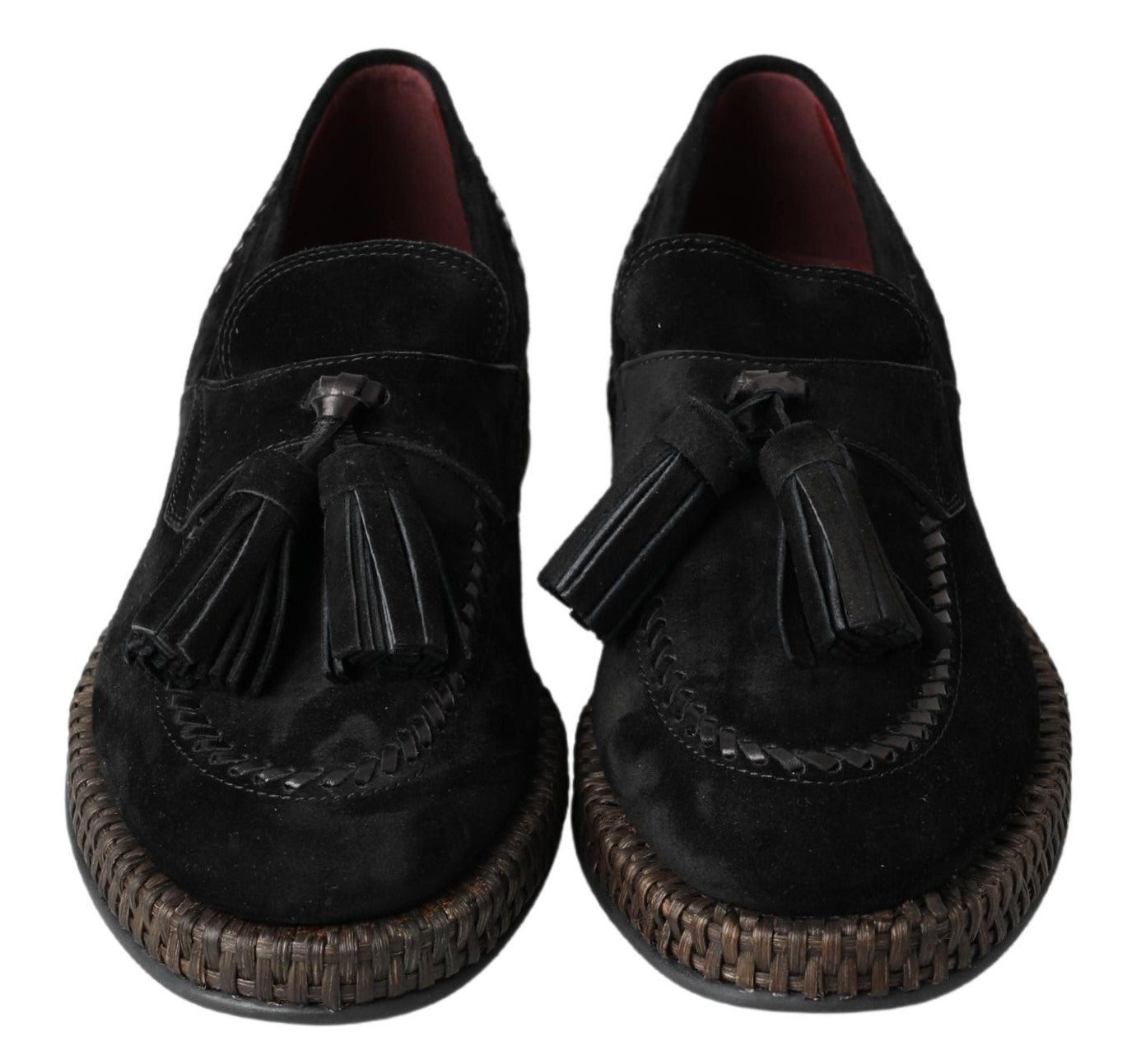 Dolce &amp; Gabbana Lässige Espadrille-Schuhe aus schwarzem Wildleder