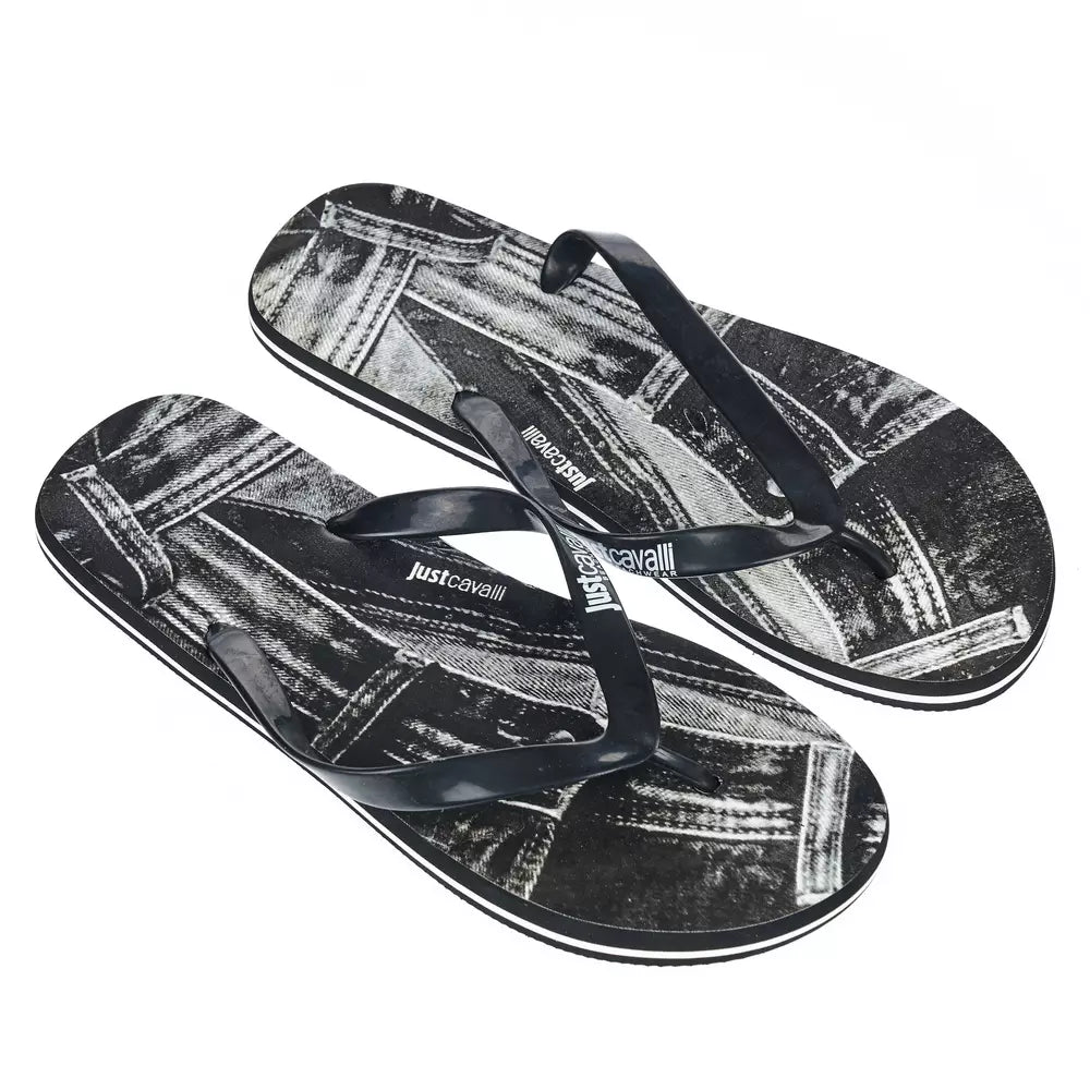 Sandales Just Cavalli noires en EVA