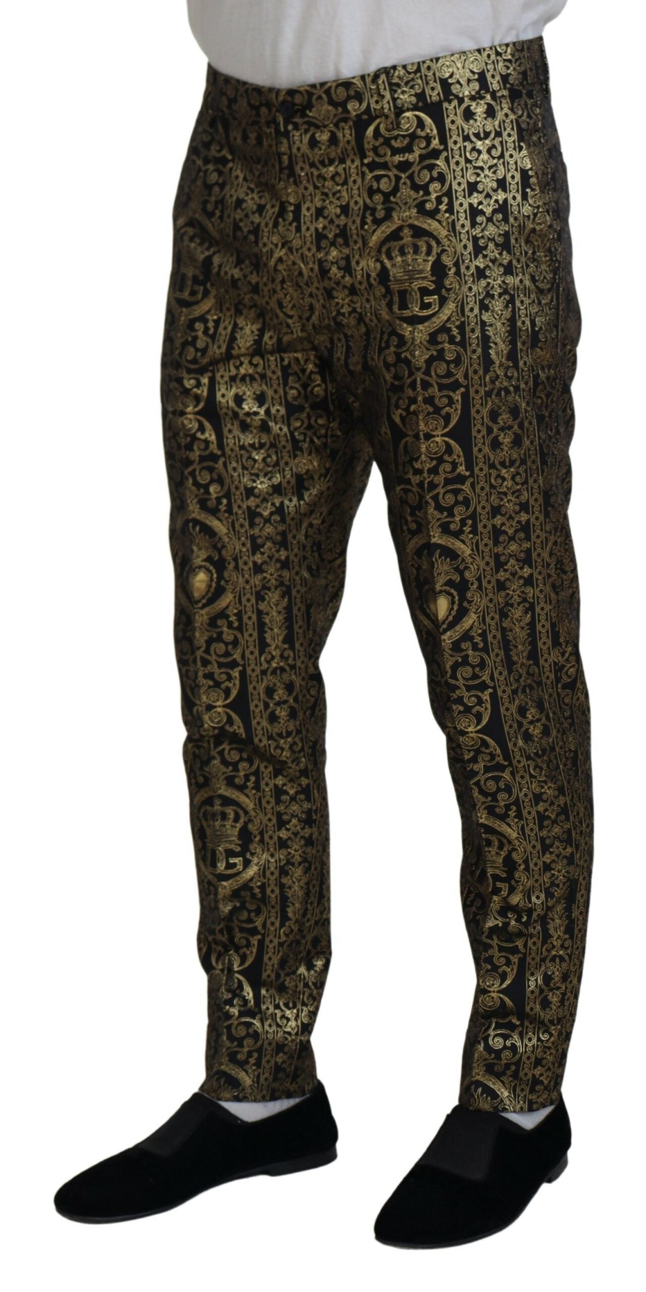 Dolce & Gabbana Elegant Jacquard Evening Pants