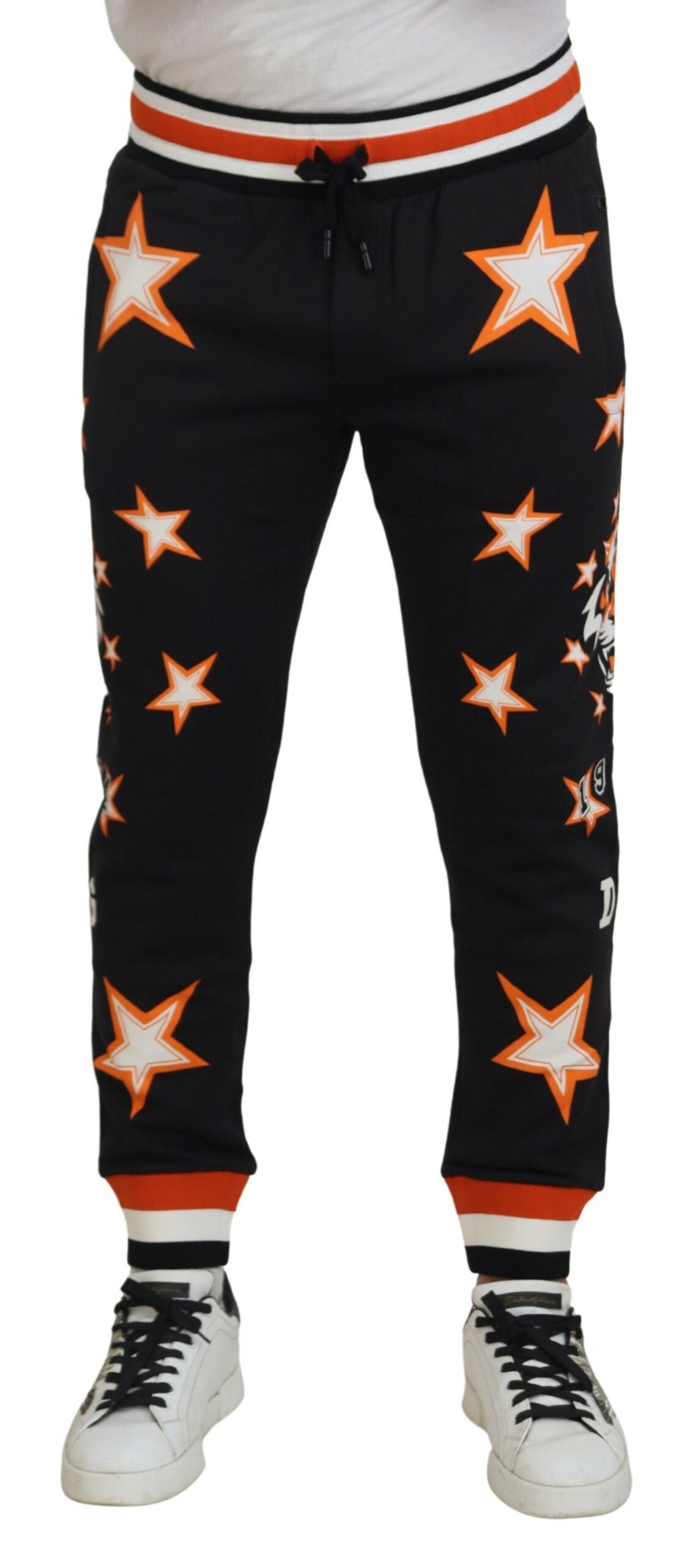 Pantalon de sport Dolce &amp; Gabbana Pantalon étoile orange noir