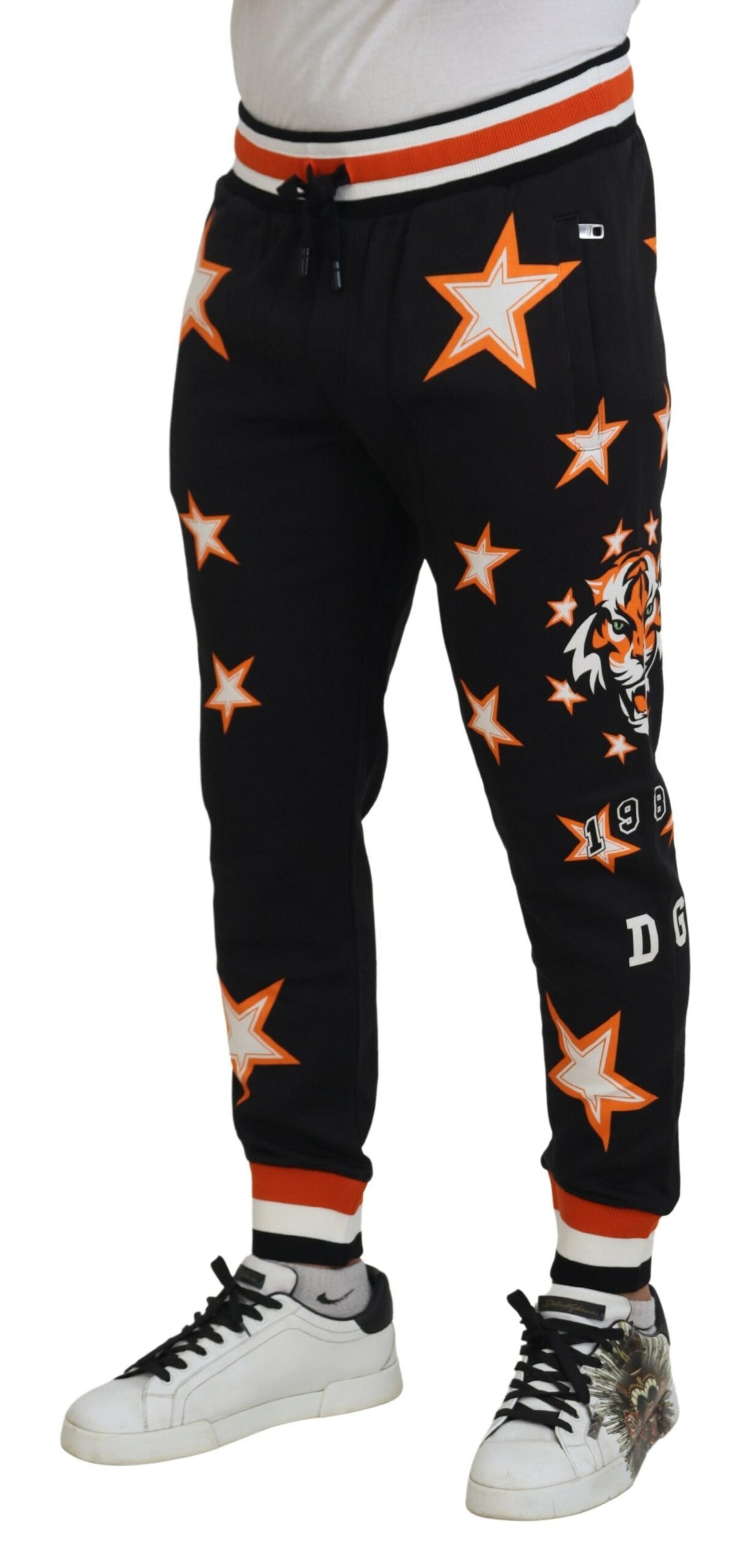 Pantalon de sport Dolce &amp; Gabbana Pantalon étoile orange noir