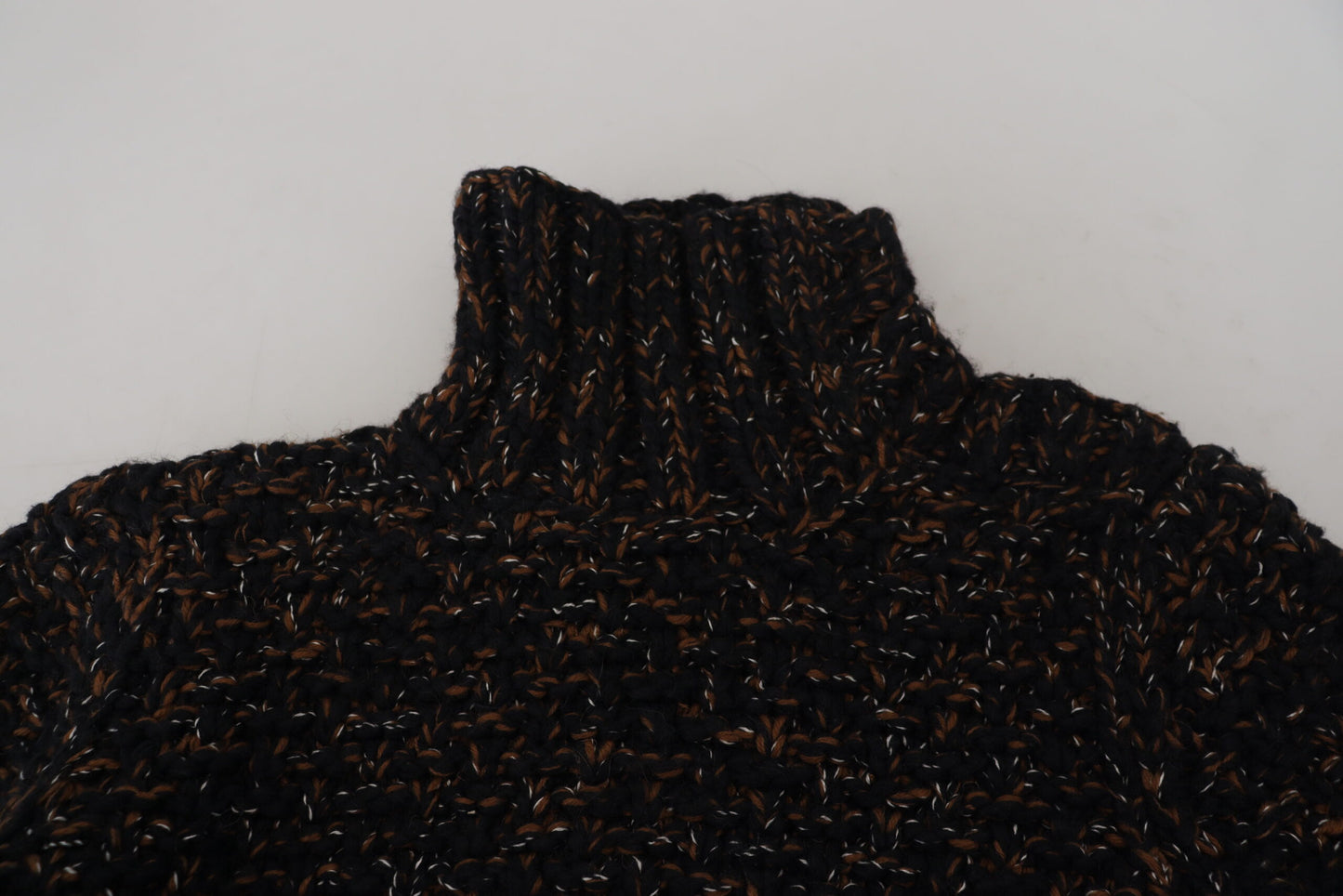 Dolce &amp; Gabbana Brown Fatto A Mano Rollkragenpullover