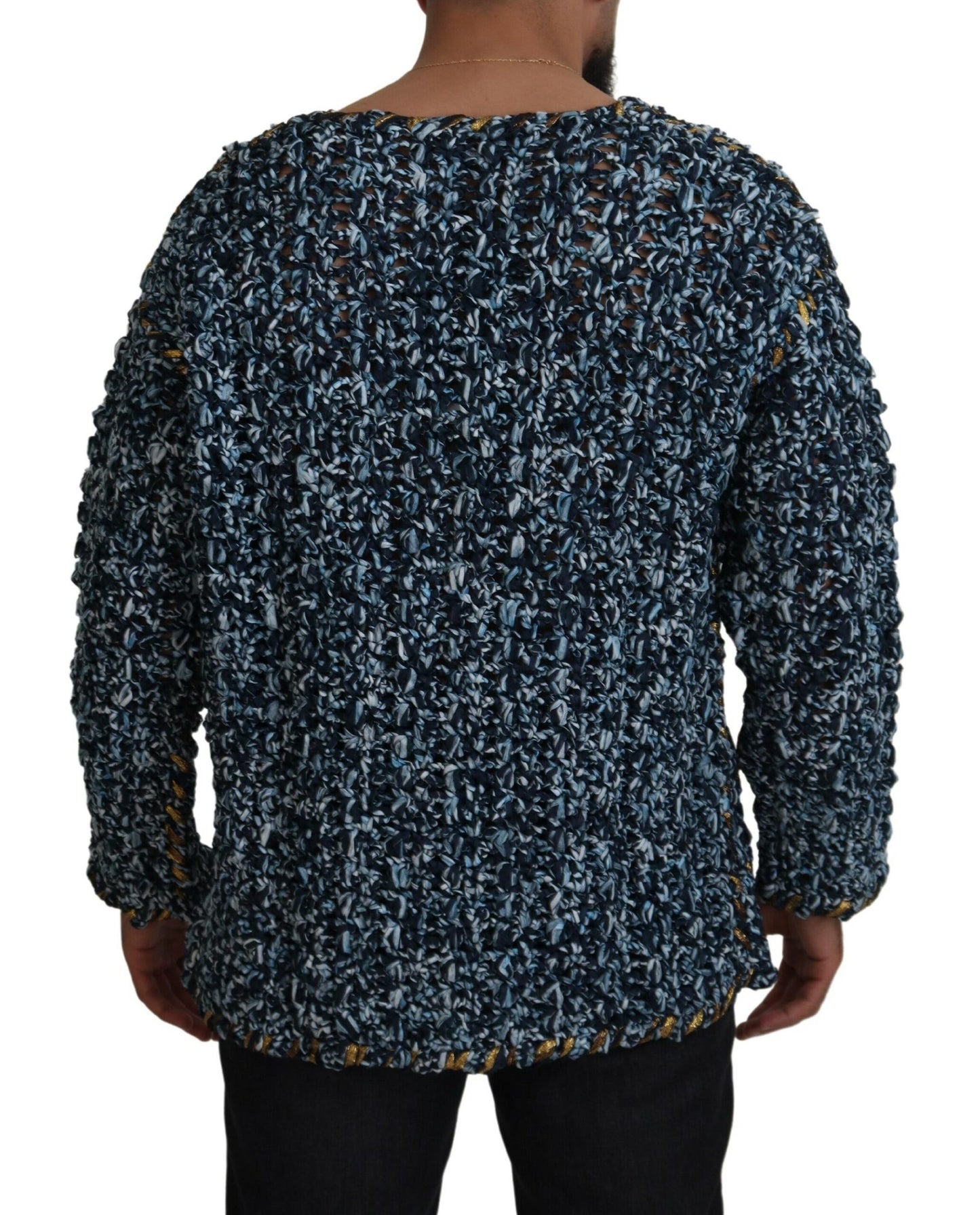 Dolce &amp; Gabbana Cardigan boutonné bleu Pull Fatto A Mano