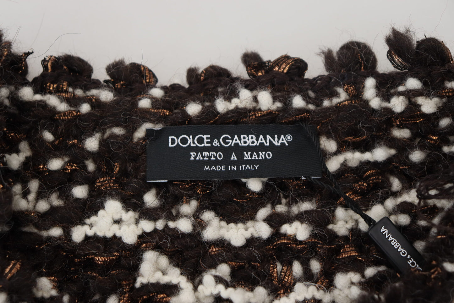 Dolce &amp; Gabbana Pull Fatto A Mano en laine tricotée marron