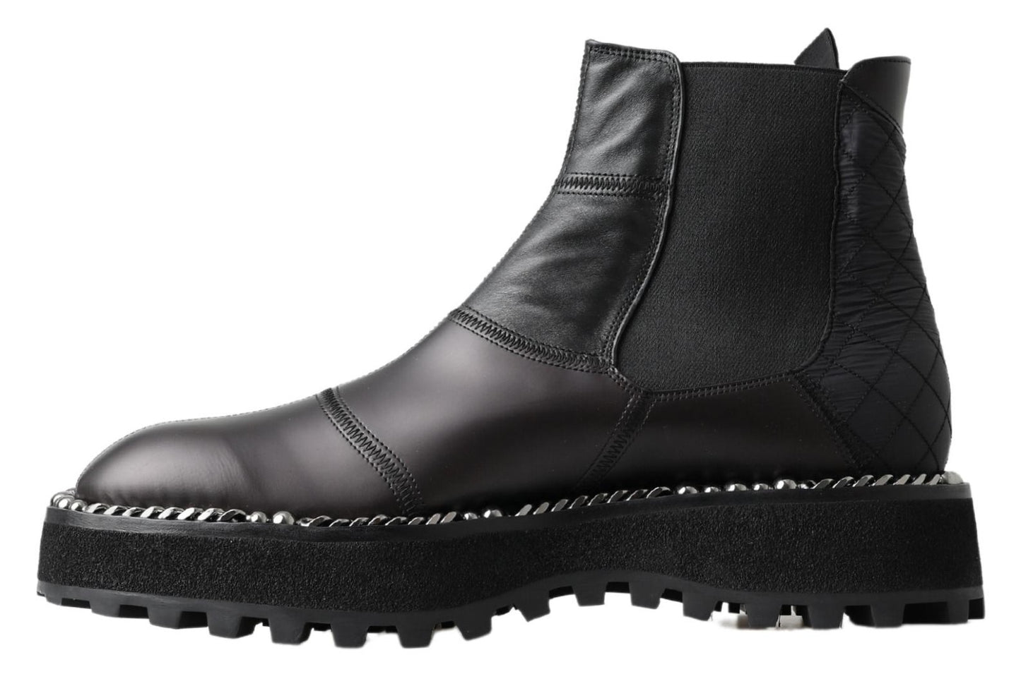 Dolce &amp; Gabbana Bottes extensibles à enfiler en cuir noir