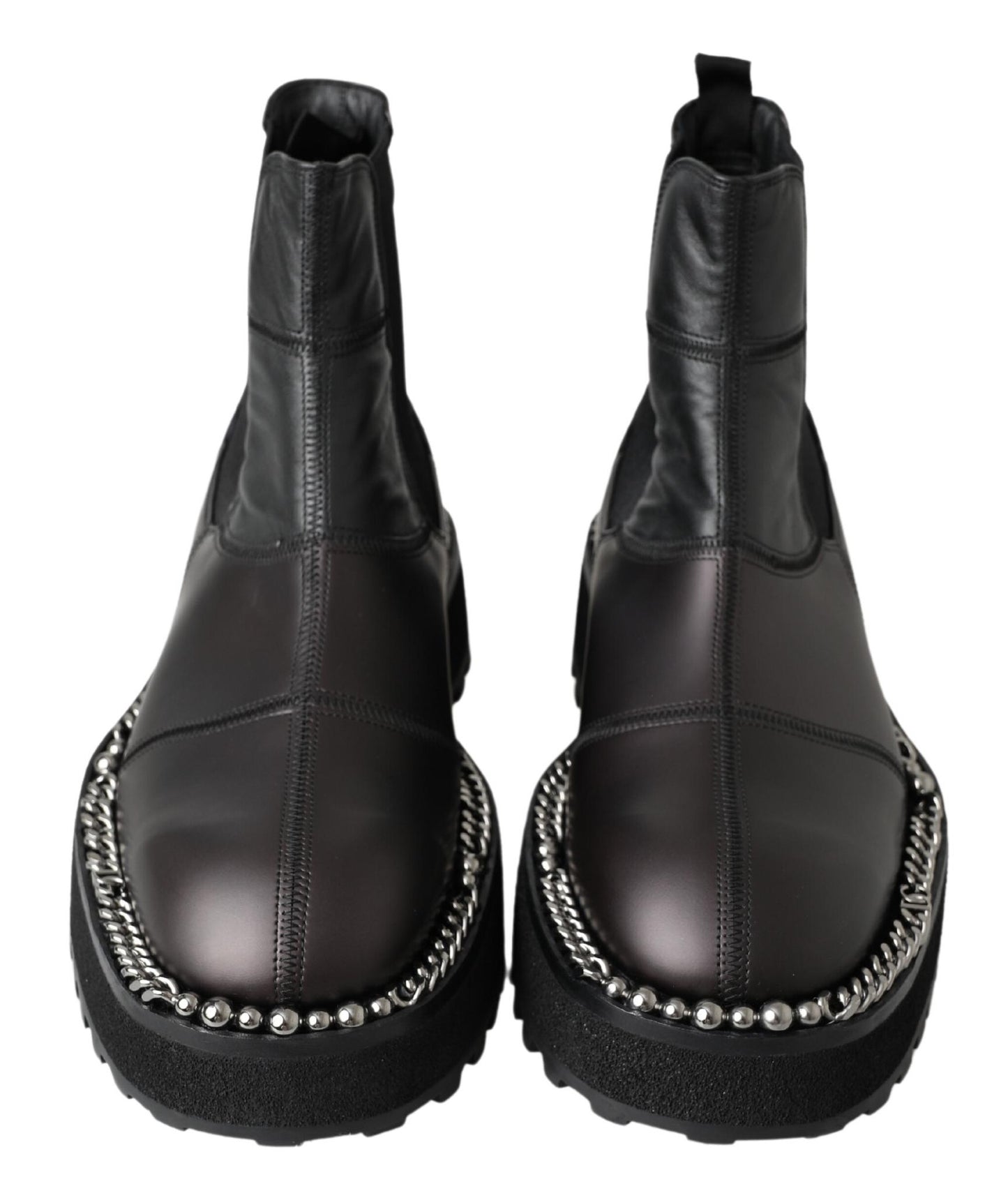 Dolce &amp; Gabbana Bottes extensibles à enfiler en cuir noir