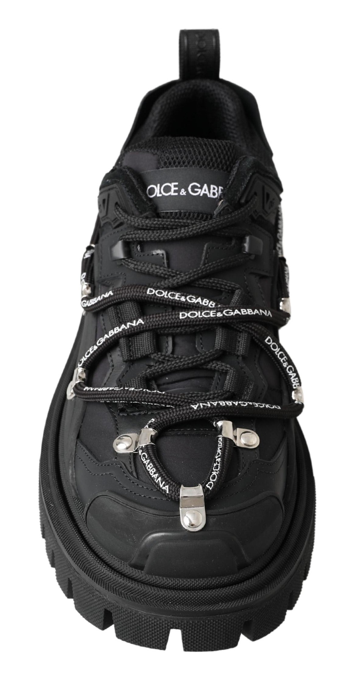 Dolce &amp; Gabbana Baskets noires à logo Trekking Derby