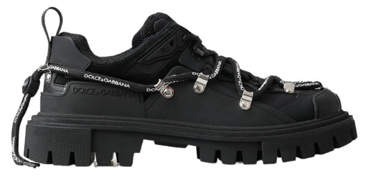 Dolce &amp; Gabbana Baskets noires à logo Trekking Derby