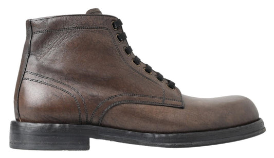 Dolce &amp; Gabbana Chaussures Perugino en cuir de cheval marron