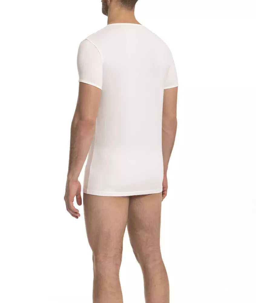 Cavalli Class White Cotton Men T-Shirt