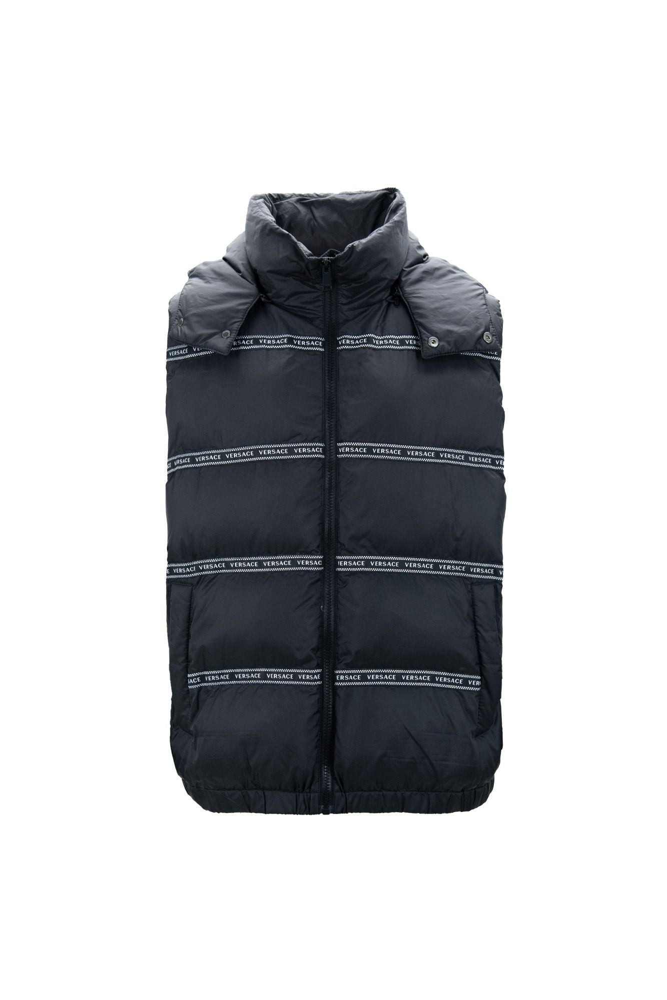 Gilet en polyester noir Versace