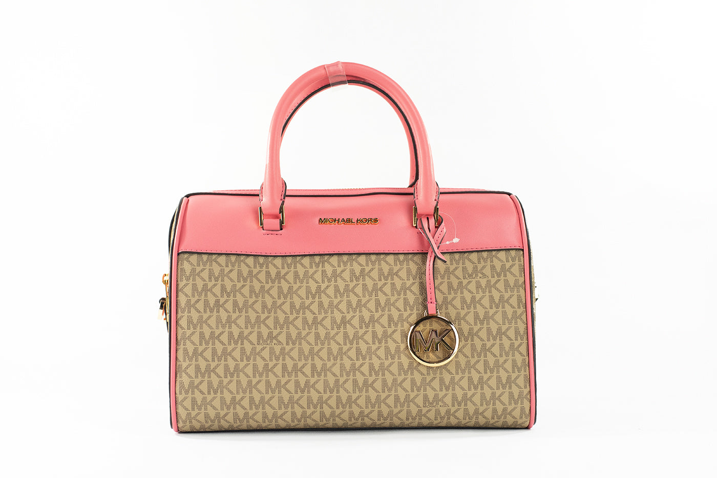 Michael Kors Travel Medium Tea Rose Signature PVC Duffle Umhängetasche Geldbörse