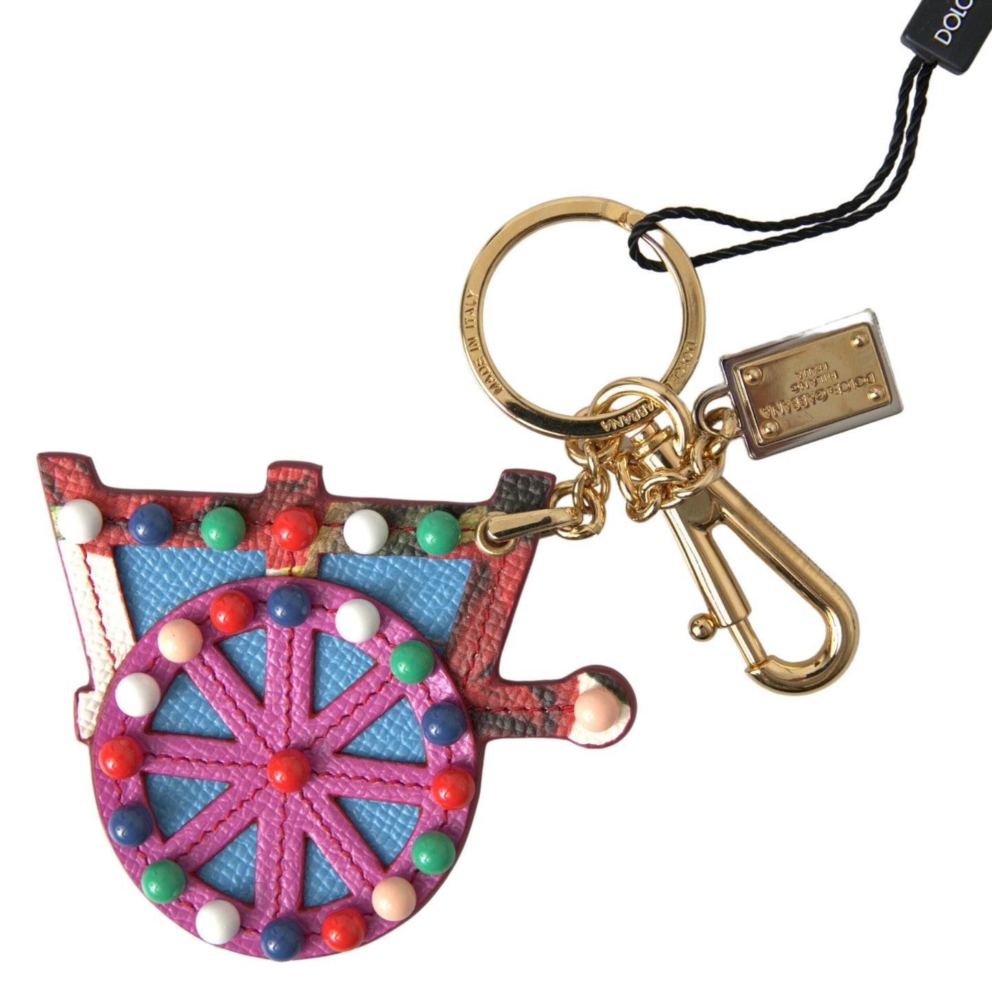 Dolce &amp; Gabbana Porte-clés accessoire Carretto multicolore doré