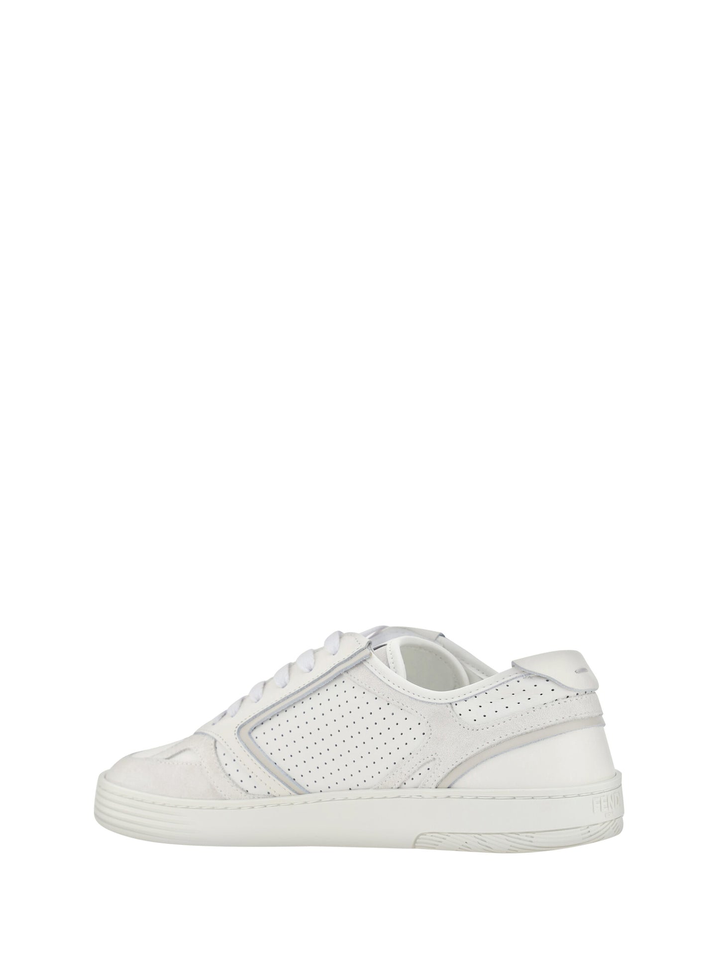 Fendi Baskets basses en cuir de veau blanc