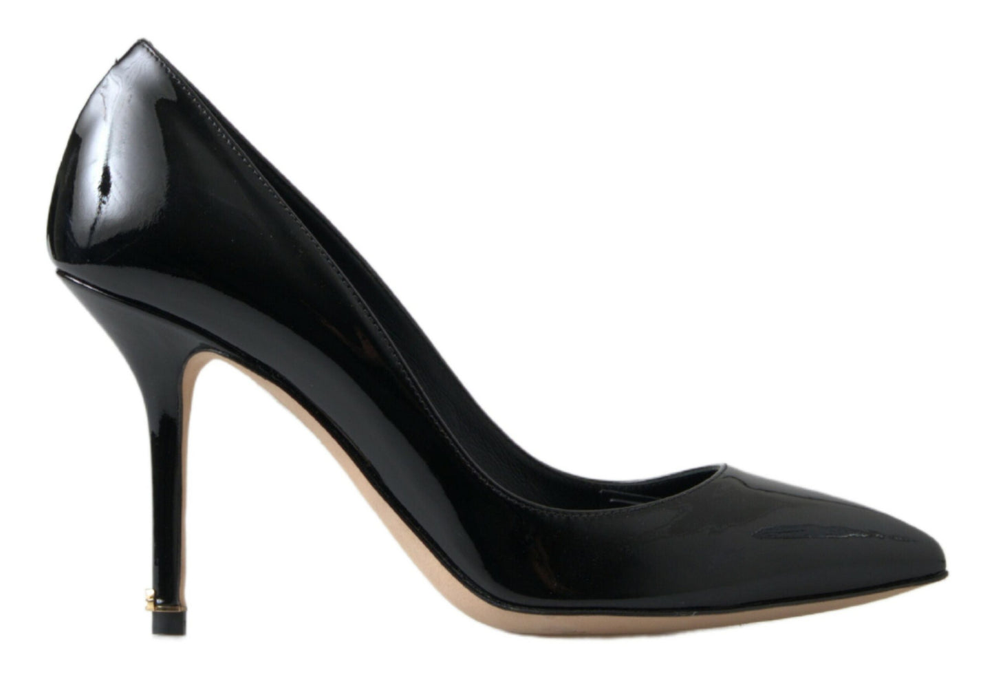 Dolce &amp; Gabbana High Heels Pumps aus schwarzem Lackleder