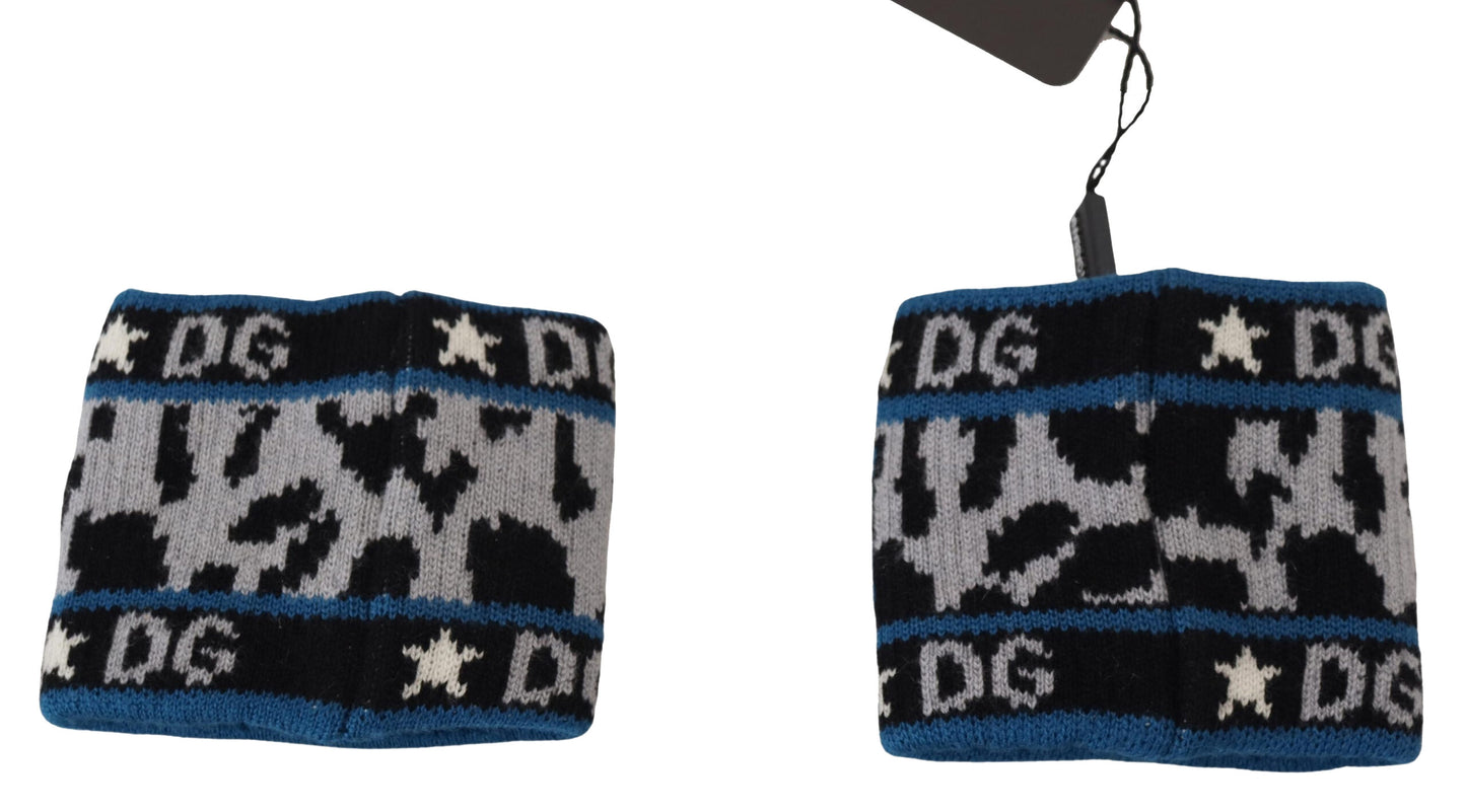 Dolce &amp; Gabbana Blaugraues zweiteiliges Armband mit Logo