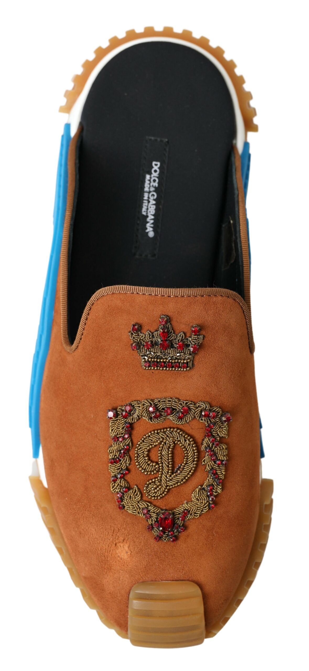 Dolce &amp; Gabbana Sandales en daim marron avec logo couronne NS1