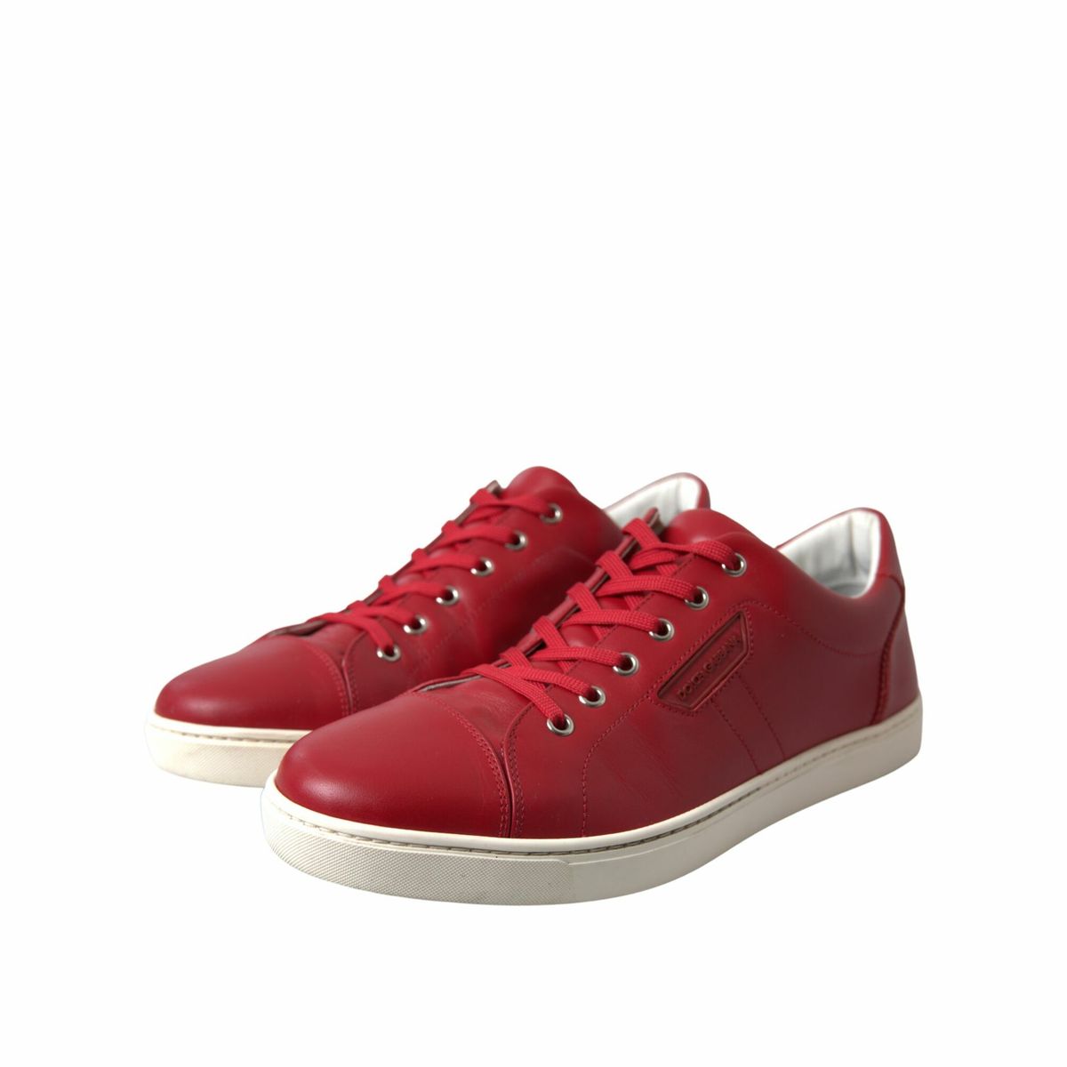 Dolce &amp; Gabbana Chaussures Baskets basses en cuir Portofino rouge pour hommes