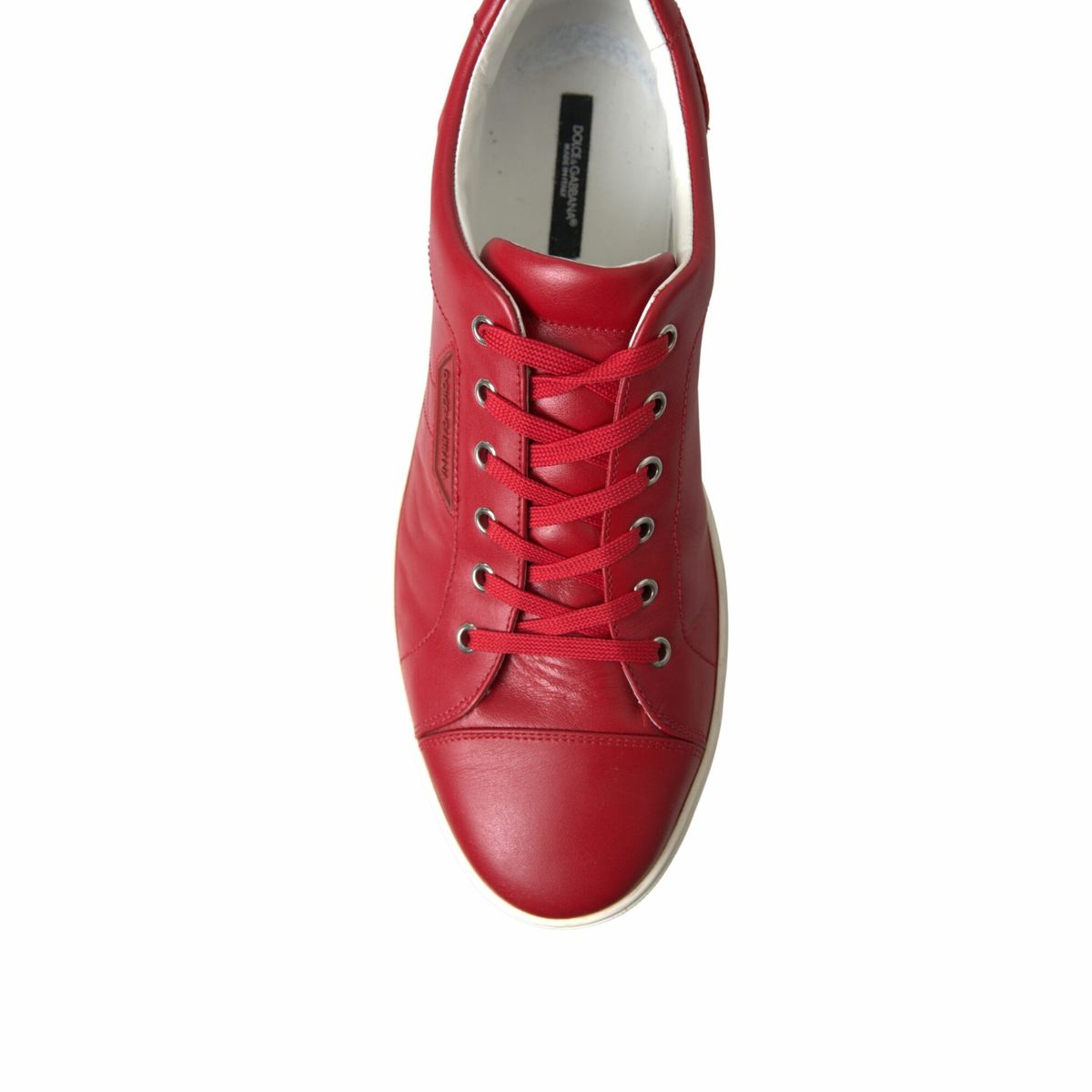 Dolce &amp; Gabbana Chaussures Baskets basses en cuir Portofino rouge pour hommes