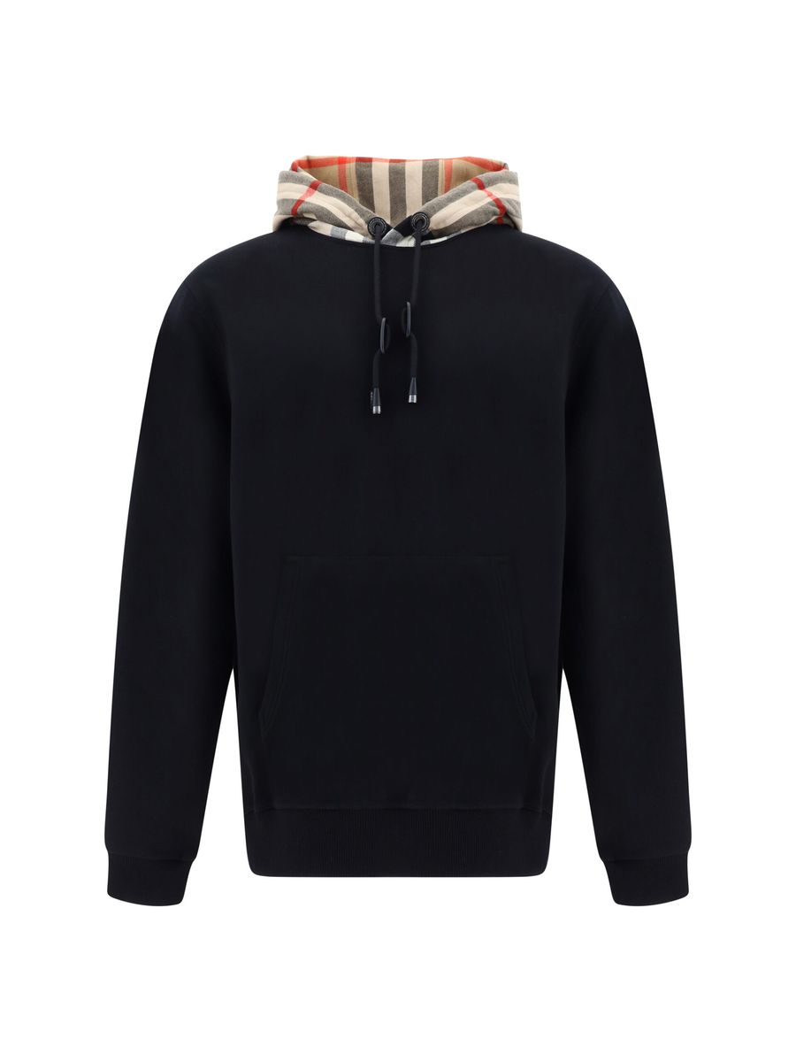 Burberry Samuel Hoodie-Sweatshirt aus schwarzer Baumwolle