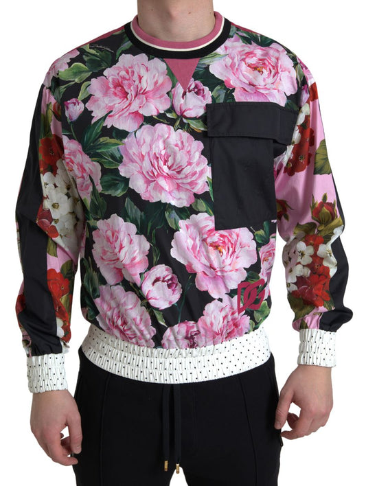 Dolce &amp; Gabbana Pull rose à col rond avec roses florales