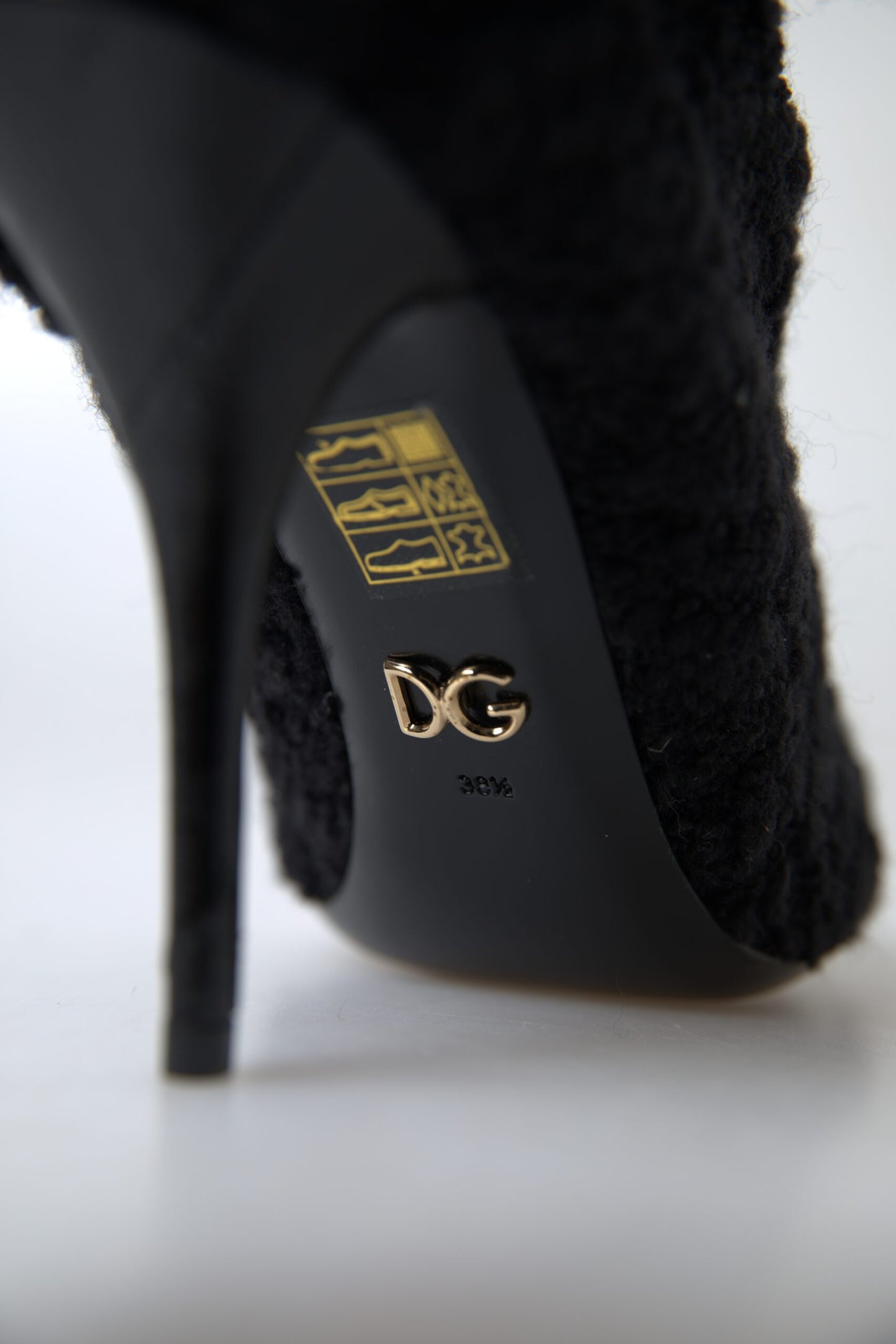 Dolce & Gabbana Elegant Virgin Wool Mid Calf Boots