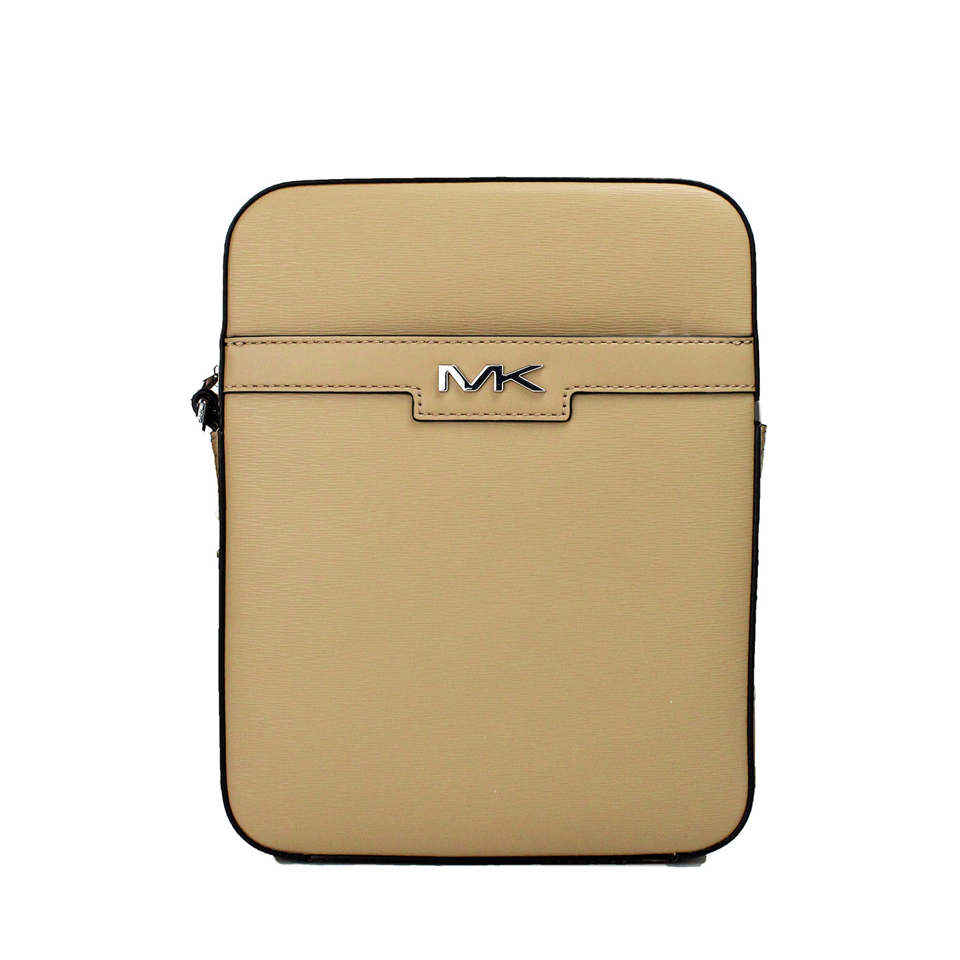 Michael Kors Cooper Sac à bandoulière Flight en cuir grainé croisé camel de taille moyenne