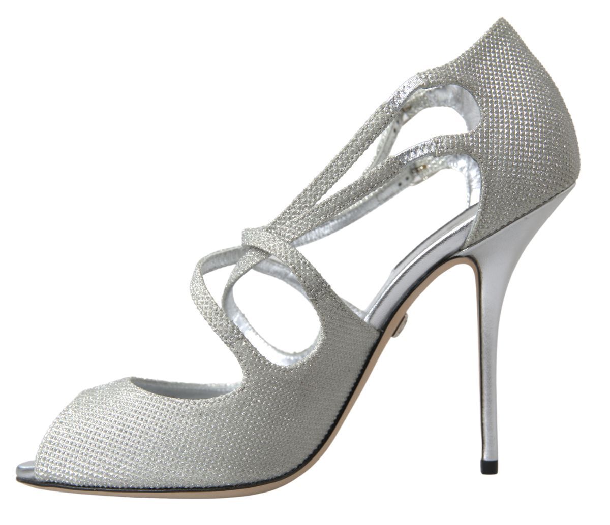 Dolce &amp; Gabbana Argent Shimmers Sandales Talon Escarpins Chaussures