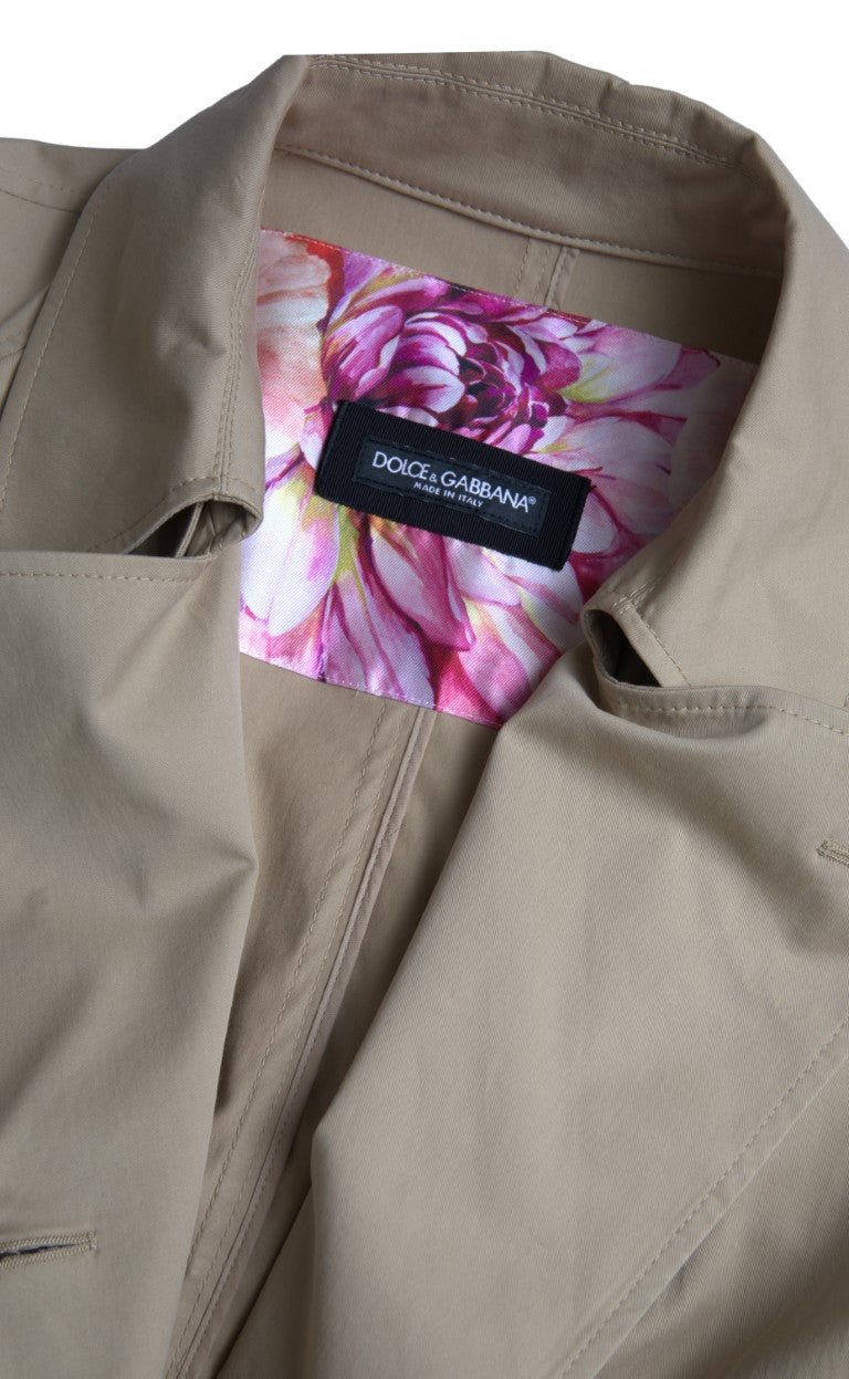 Dolce &amp; Gabbana Veste trench-coat à double boutonnage kaki