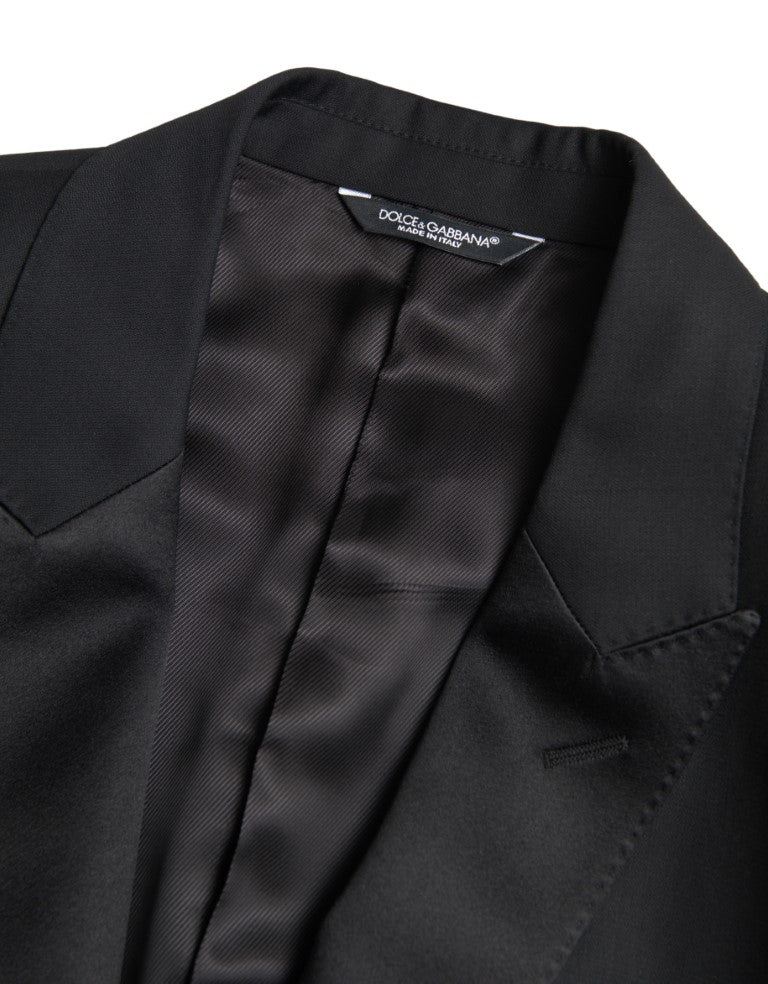 Dolce &amp; Gabbana Blazer MARTINI à simple boutonnage en laine noire