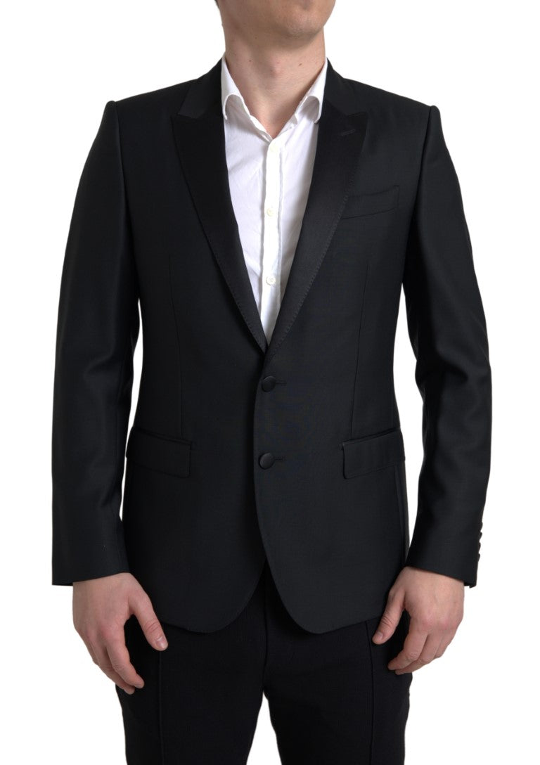 Dolce &amp; Gabbana Blazer MARTINI à simple boutonnage en laine noire