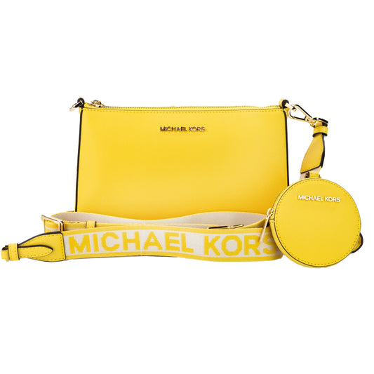 Michael Kors Jet Set Daffodil Vegan Crossbody Tech Attachment Bag Sac à main