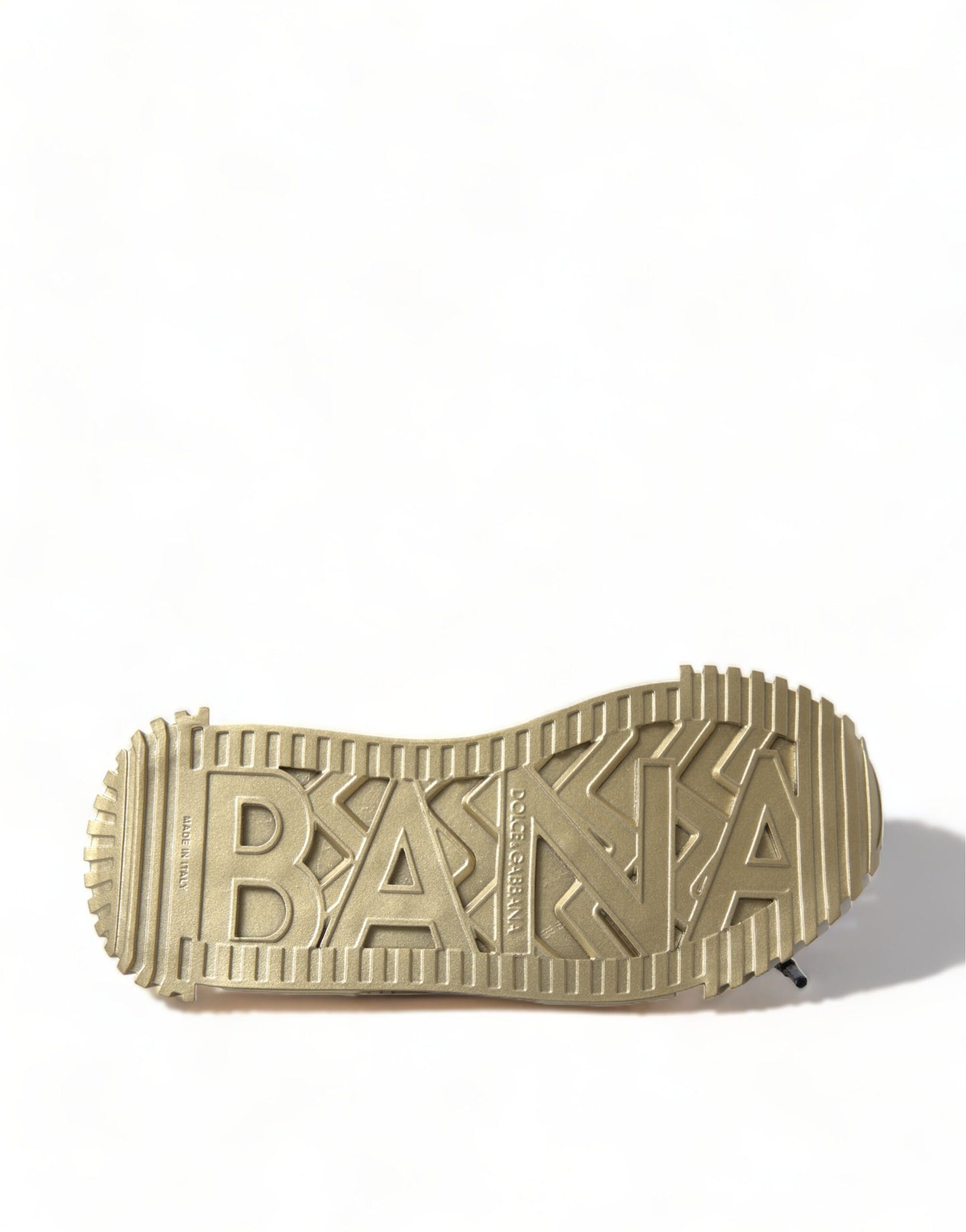 Dolce &amp; Gabbana Baskets basses NS1 dorées métallisées