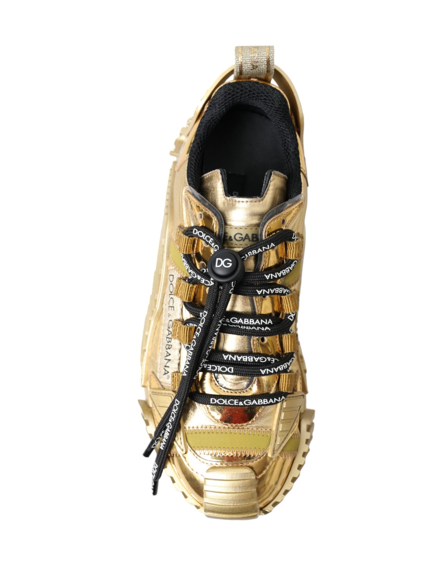 Dolce & Gabbana Gleaming Gold-Toned Luxury Sneakers