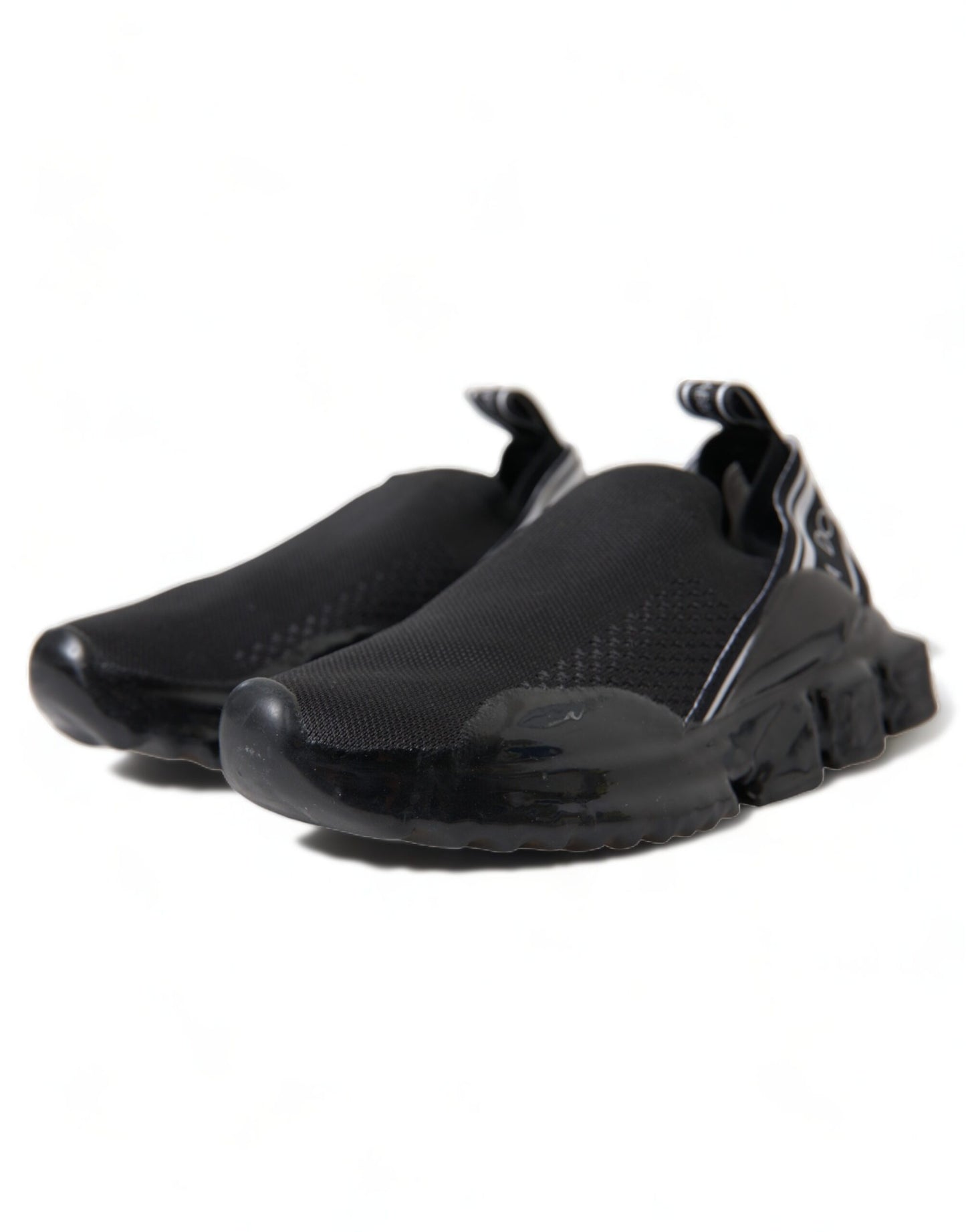 Dolce &amp; Gabbana Noir Sorrento Slip On Low Top Baskets Chaussures