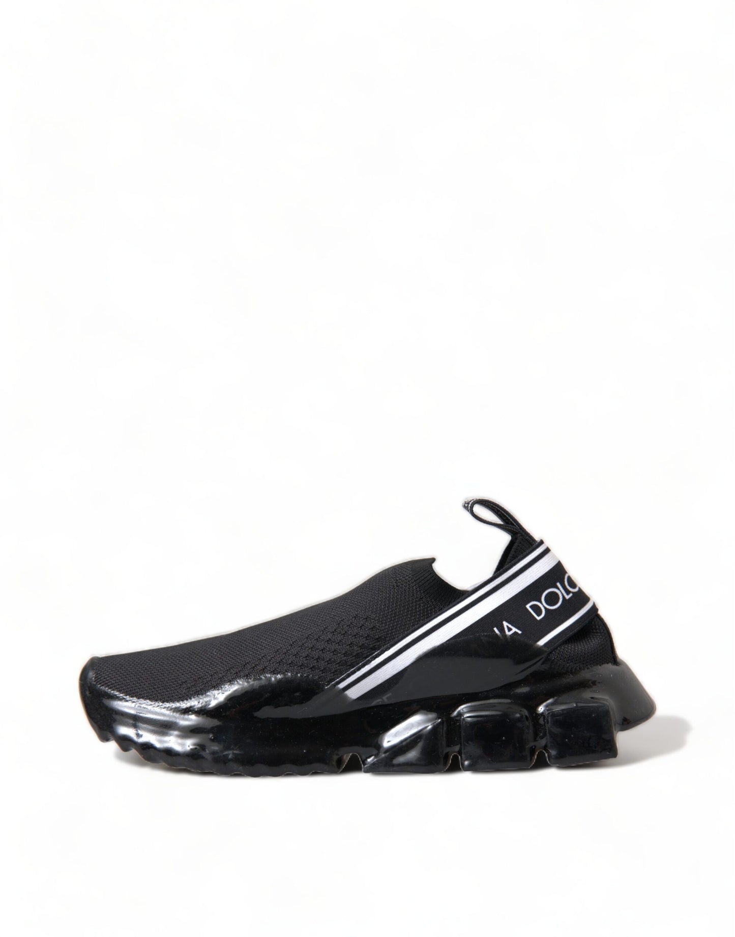 Dolce &amp; Gabbana Noir Sorrento Slip On Low Top Baskets Chaussures