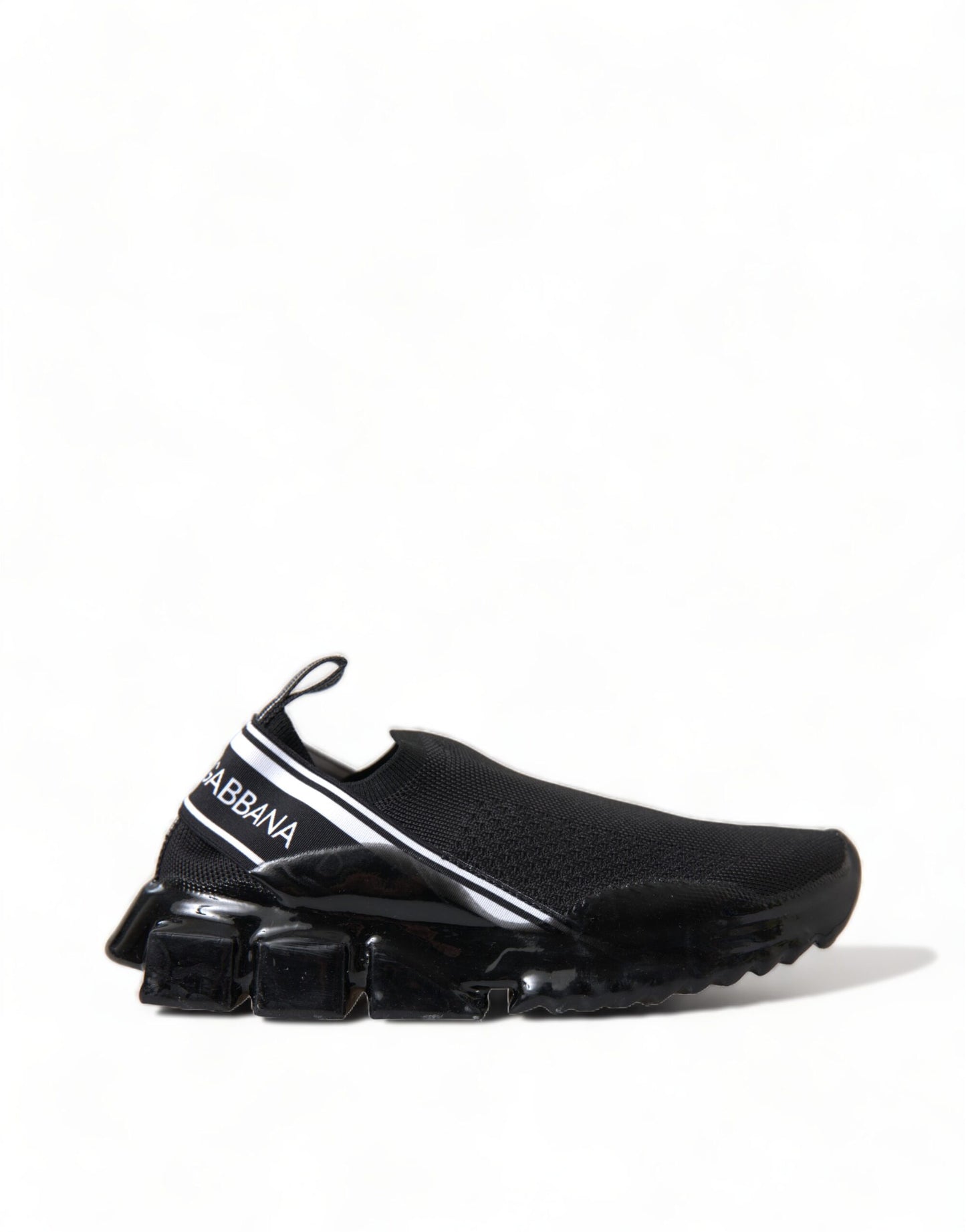 Dolce &amp; Gabbana Noir Sorrento Slip On Low Top Baskets Chaussures