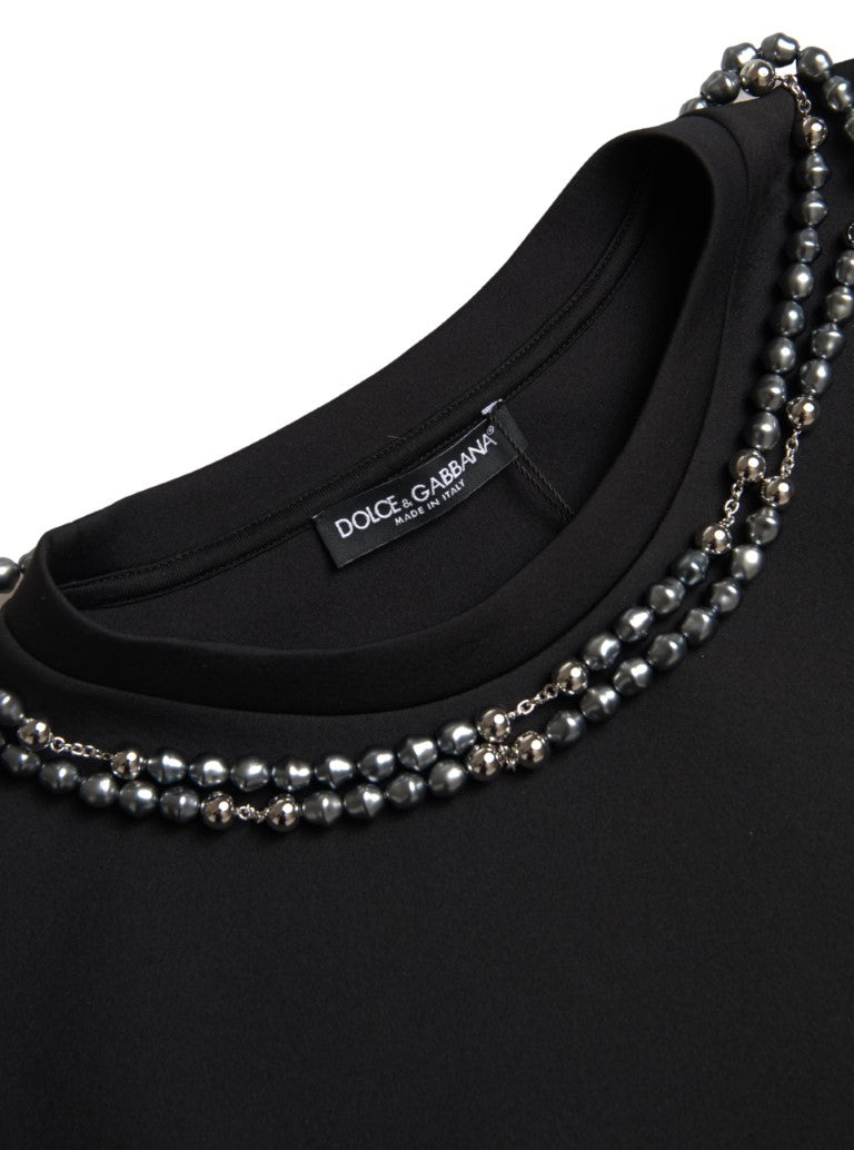 Dolce &amp; Gabbana T-shirt en polyester orné d'un collier noir