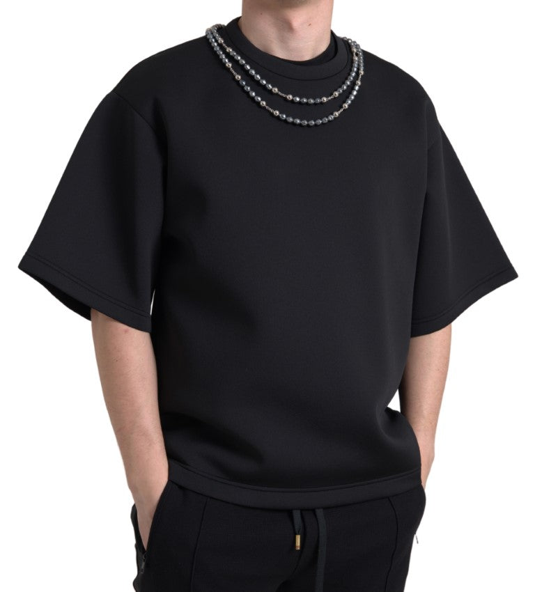 Dolce &amp; Gabbana T-shirt en polyester orné d'un collier noir